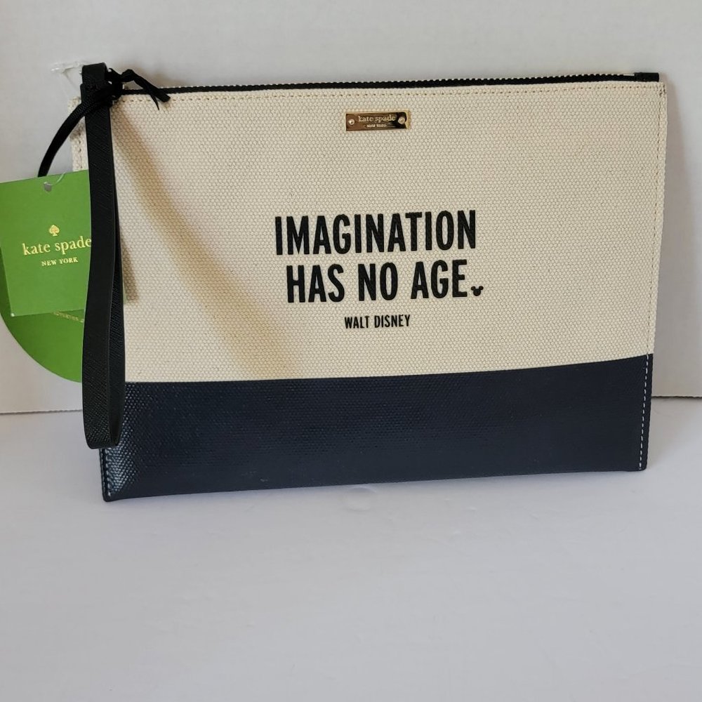 NWT Kate Spade Wristlet with “Imagination has no age” Disney Clutch